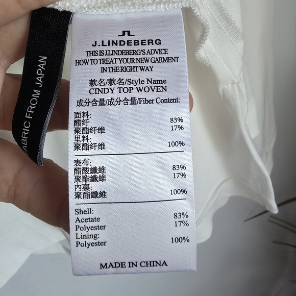 J. Lindeberg New White Tie Neck Cindy Jersey Blouse Shirt Womens US Size 8 - Picture 11 of 13